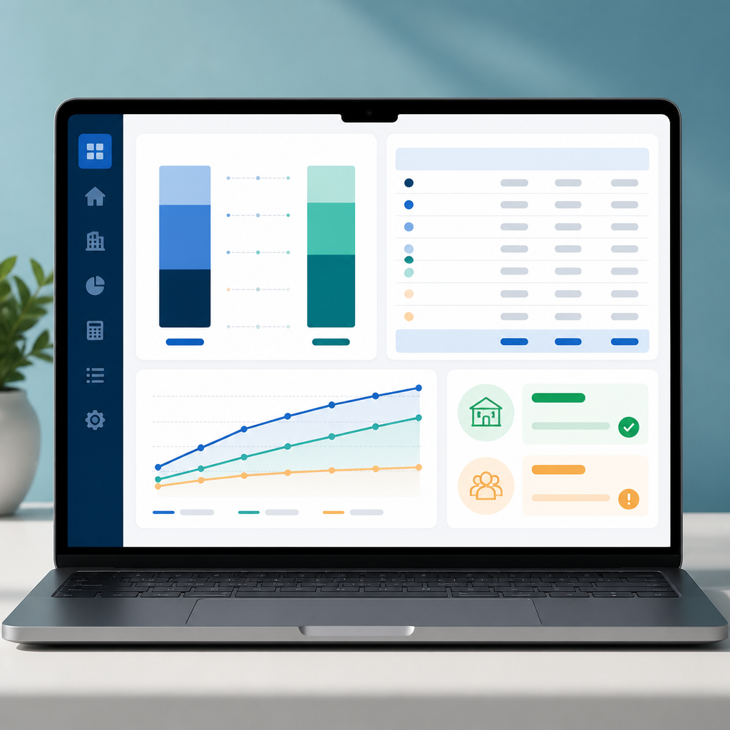 Blueprint feasibility dashboard showing sources and uses, development budget, and carrying-charge affordability flags.