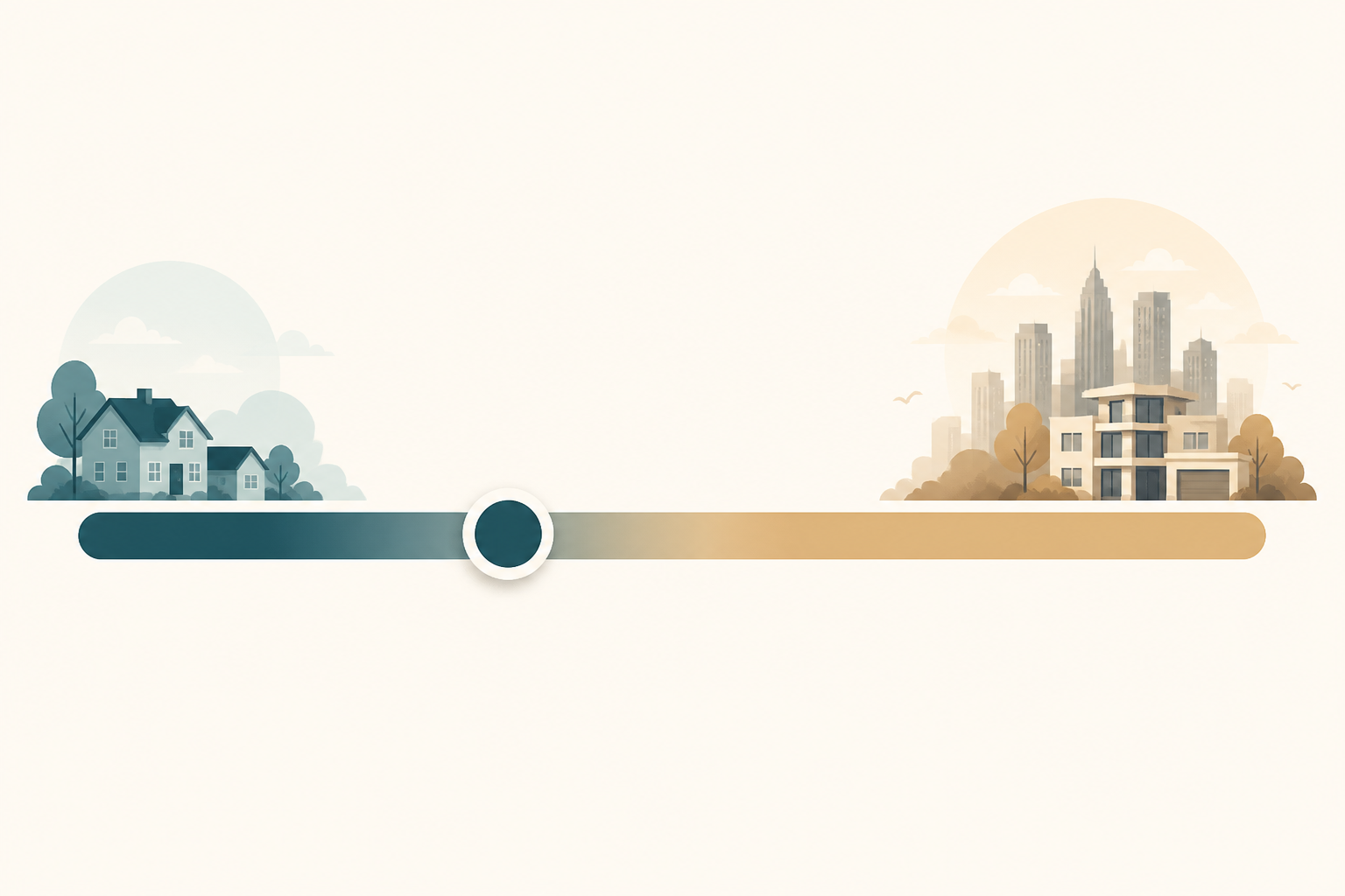 Spectrum slider illustration showing the tradeoff between affordability and wealth-building in limited-equity cooperatives, with the marker set toward affordability.